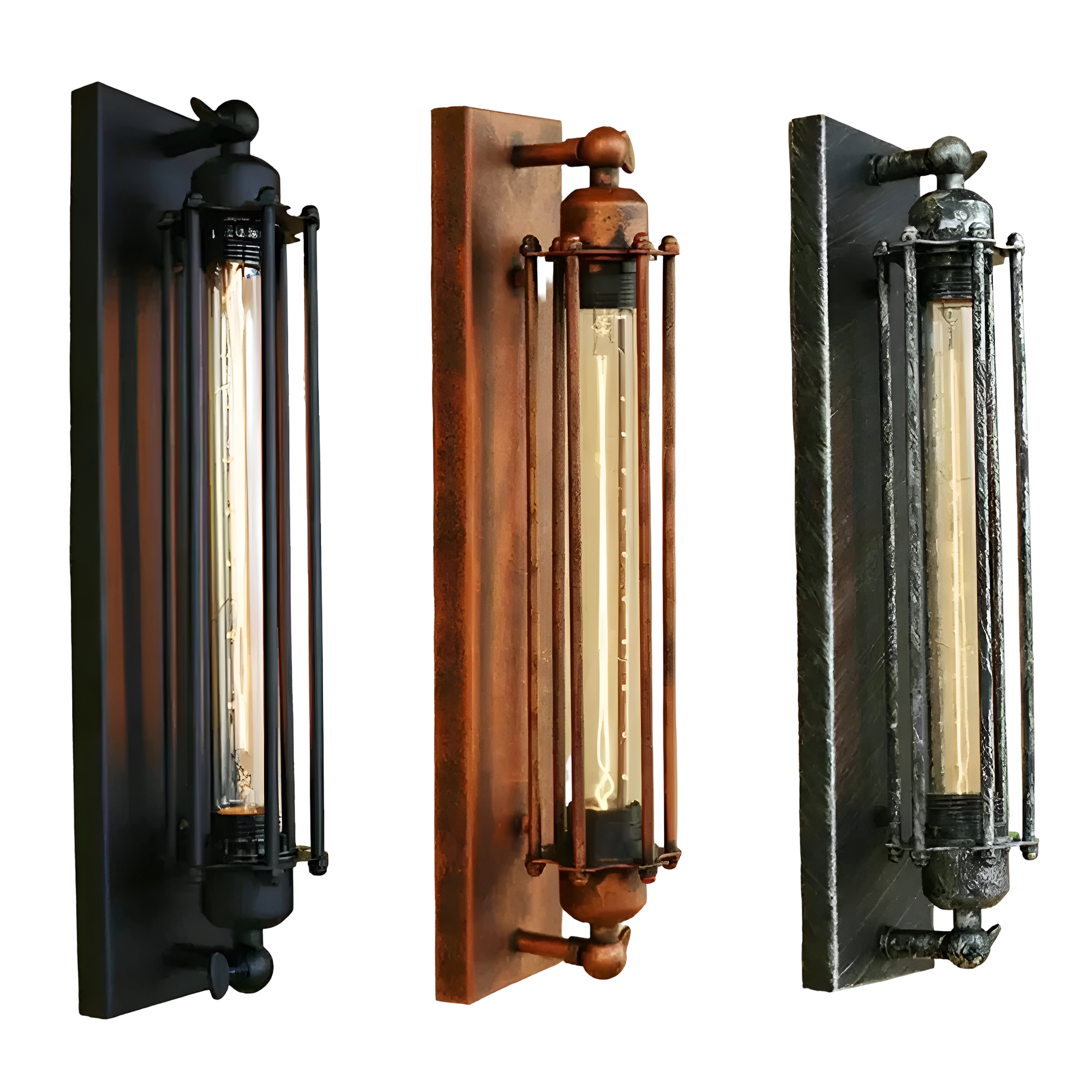 Applique Vintage LED Stylée | Salon et Couloir Noir Rétro Élégant