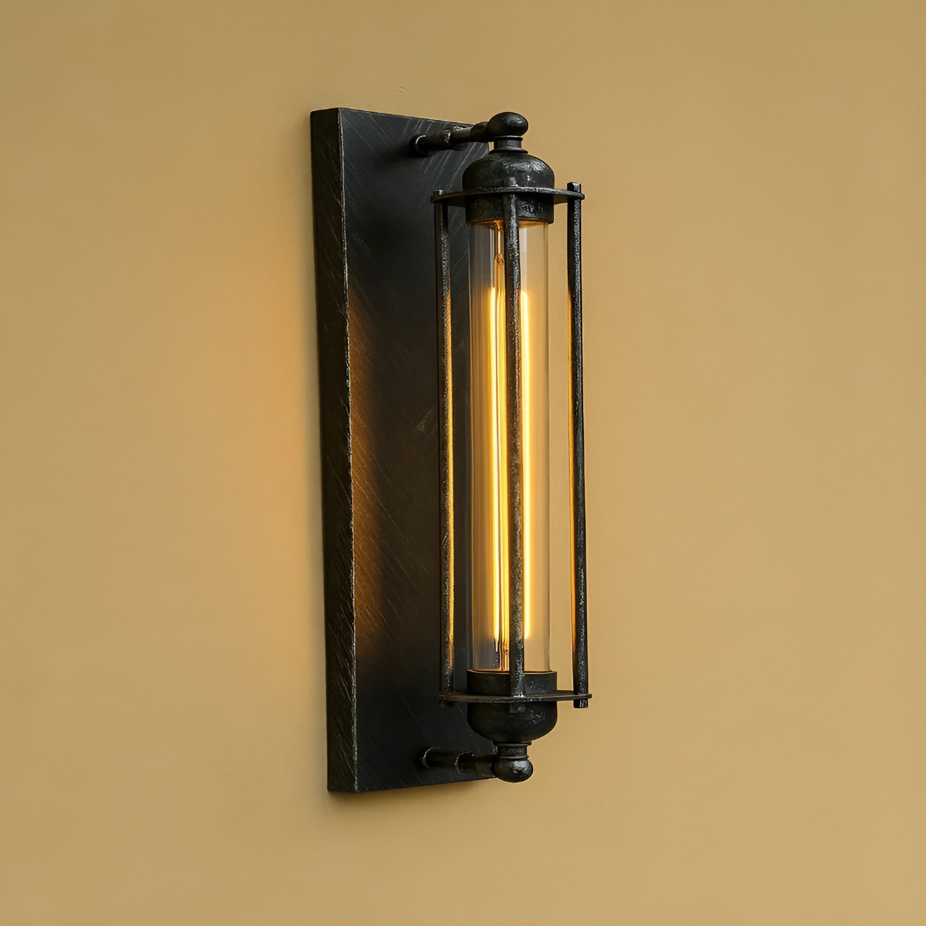 Applique Vintage LED Stylée | Salon et Couloir Noir Rétro Élégant