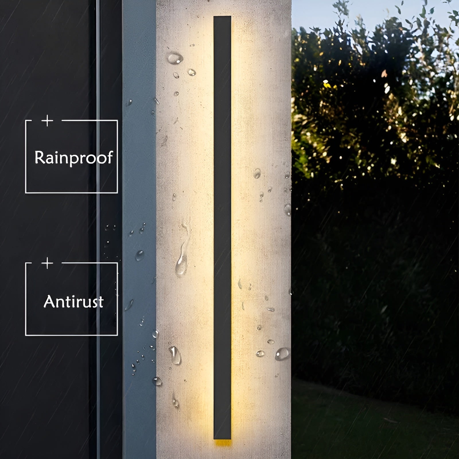 Miroir LED Aluminium Étanche 60cm | Terrasse Entrée et Salon Chaud ou Froid
