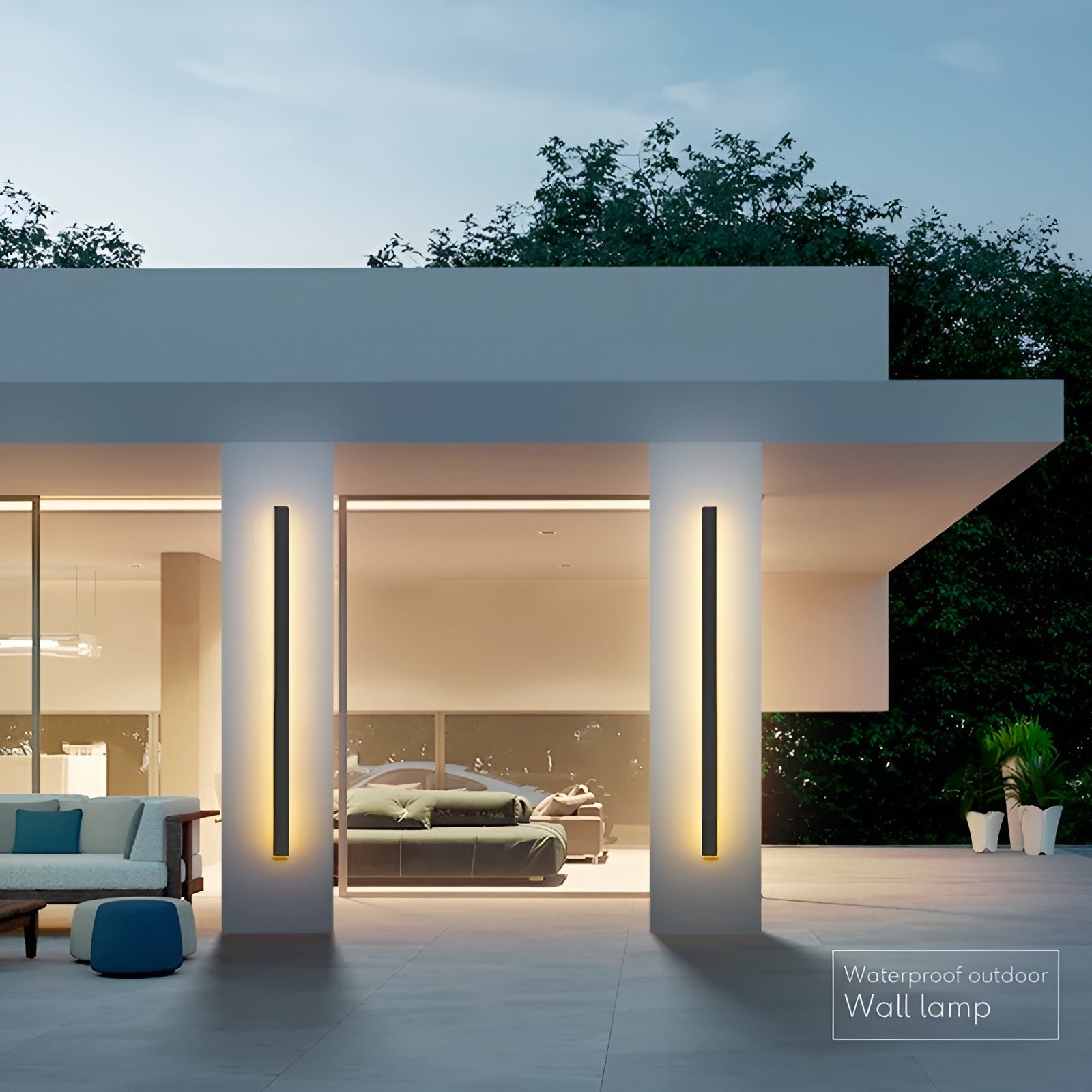Miroir LED Aluminium Étanche 60cm | Terrasse Entrée et Salon Chaud ou Froid