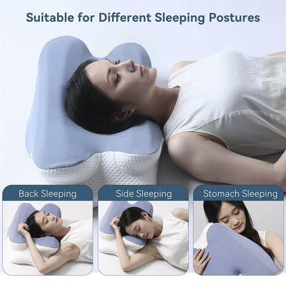 Oreiller Cervical Wave® Contour avec Housse Soie de Glace — Alignement et Fraîcheur