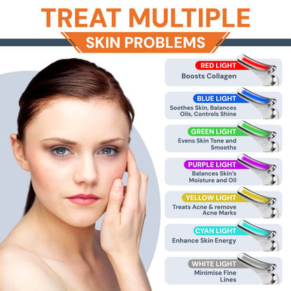 Bâton Facial 4-en-1 en Lumière Rouge — Anti-Âge, Fermeté et Éclat