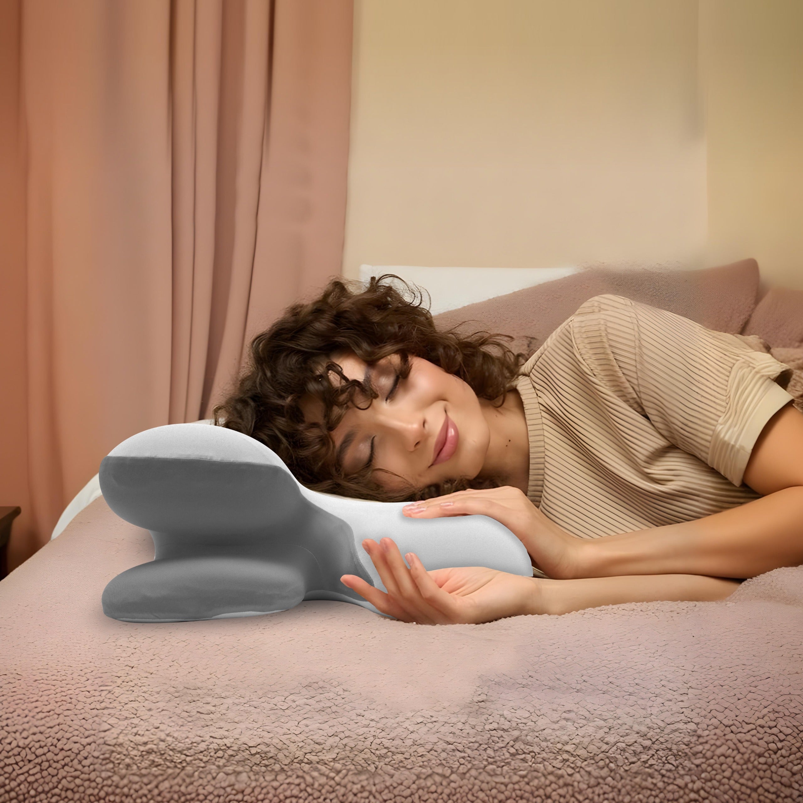 Oreiller Cervical Ergonomique en Mémoire de Forme — Réveil Sans Douleur