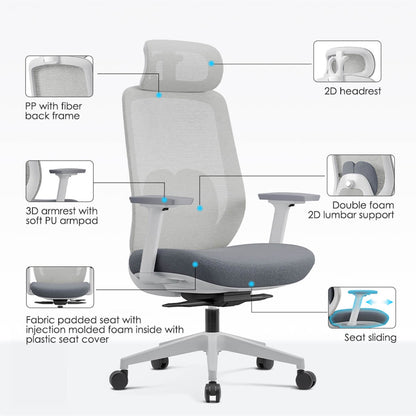 Chaise Ergonomique Aera Adaptative en Maille — Couleurs Originales et 12 Réglages