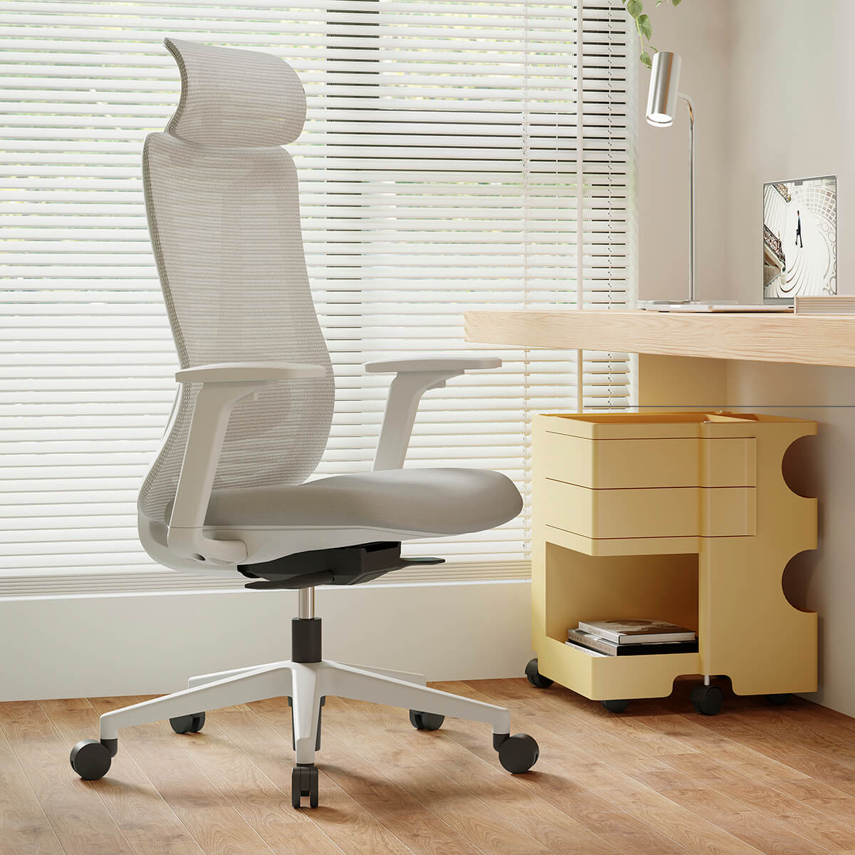 Chaise de Bureau Ergonomique Maille Premium avec Soutien Lombaire