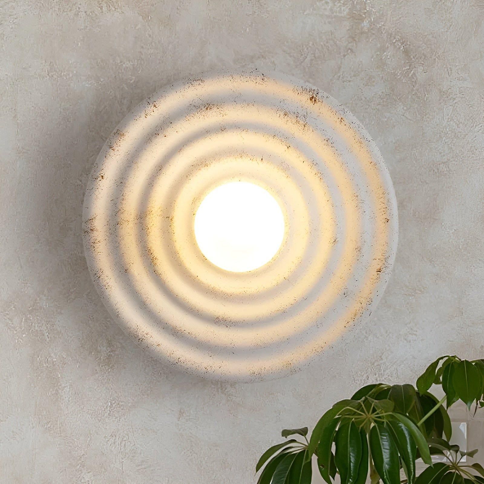 Applique Wabi-Sabi Ronde Japonaise Designer | Lumière Chaude 3000K ou Froide 6000K
