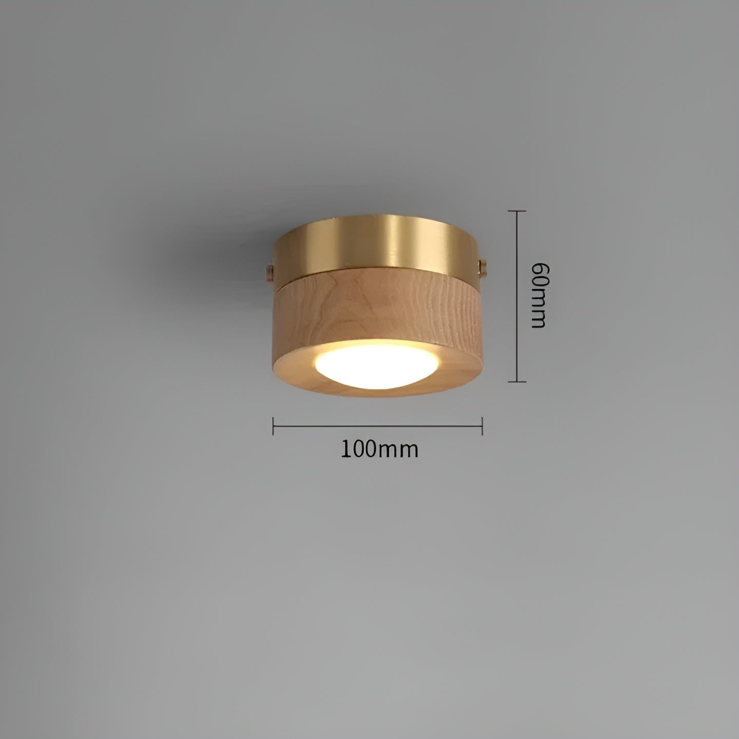 WoodCharm Plafonnier Bois Frêne Moderne | Couloir Chaud Tricolore ou Lumière Chaude