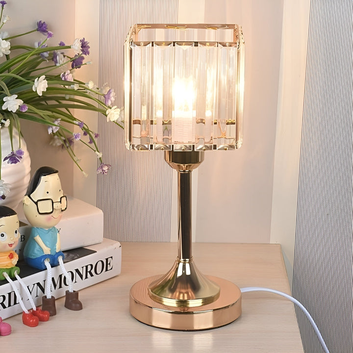 GlowGem Lampe Cristal Nordic LED USB Scintillante | Noir Rond ou Autres Formes