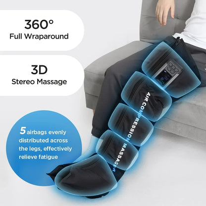 Masseur à Compression d'Air pour Jambes Sans Fil — Circulation et Récupération