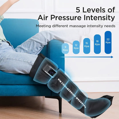Masseur à Compression d'Air pour Jambes Sans Fil — Circulation et Récupération