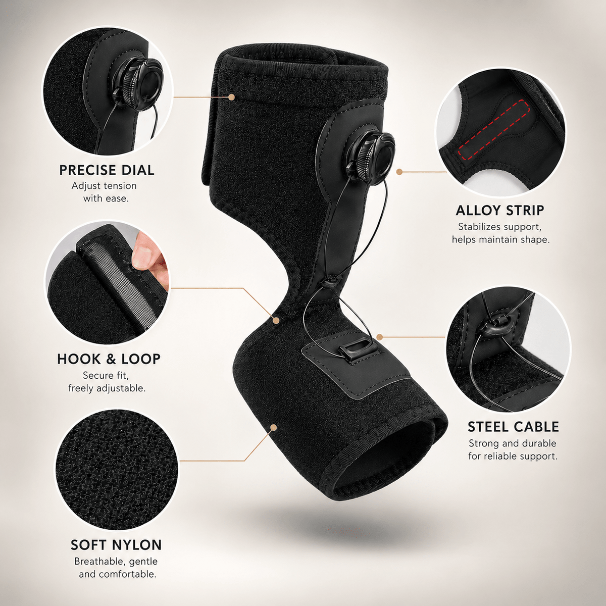 Adjustable Night Splint - Plantar Fasciitis & Dorsiflexion Nighttime