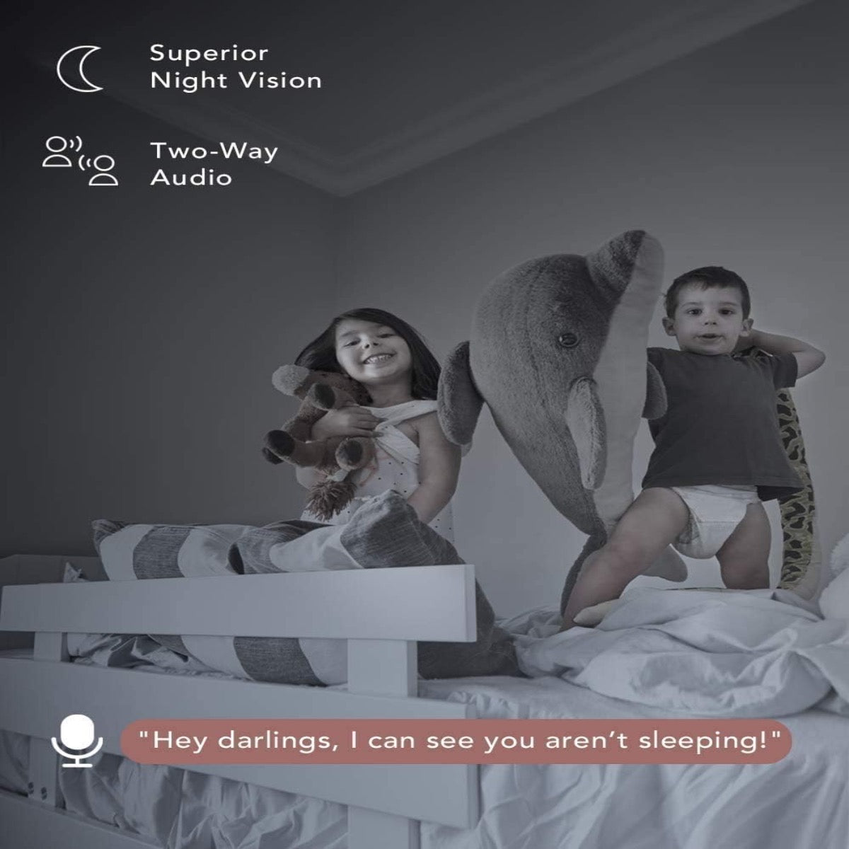 Babyphone Caméra WiFi HD avec Vision Nocturne — Surveillance Bébé et Sécurité