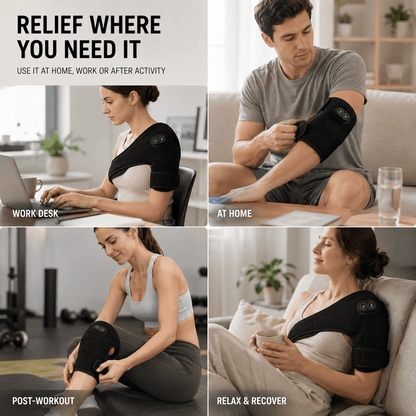 USB Heated Shoulder Bandage - 3-in-1 Joint Relief