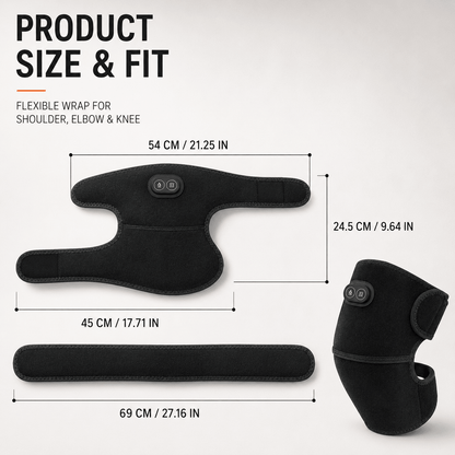 USB Heated Shoulder Bandage - 3-in-1 Joint Relief