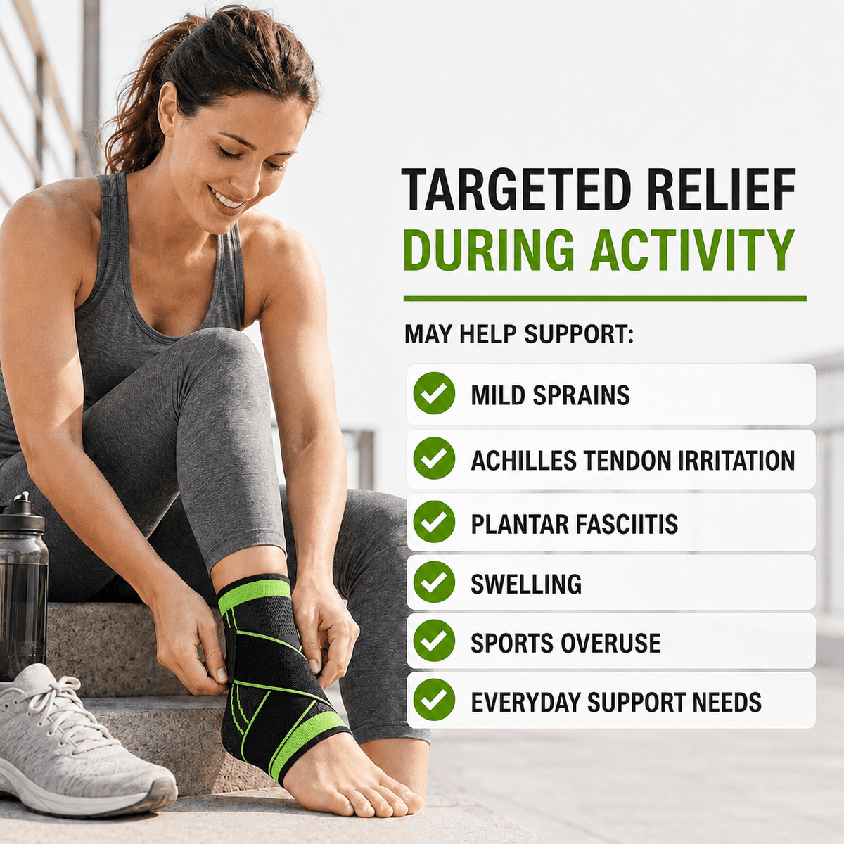 Adjustable Ankle Bandage - Sport Progressive Recovery Return