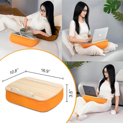 Plateau Coussin sur Genoux pour Ordinateur et Tablette — Confort Canapé