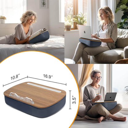 Plateau Coussin sur Genoux pour Ordinateur et Tablette — Confort Canapé