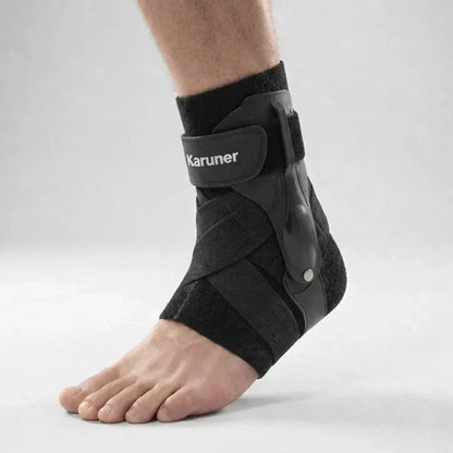 Ankle Brace with Lateral Stabilizers - Low Profile Adjustable