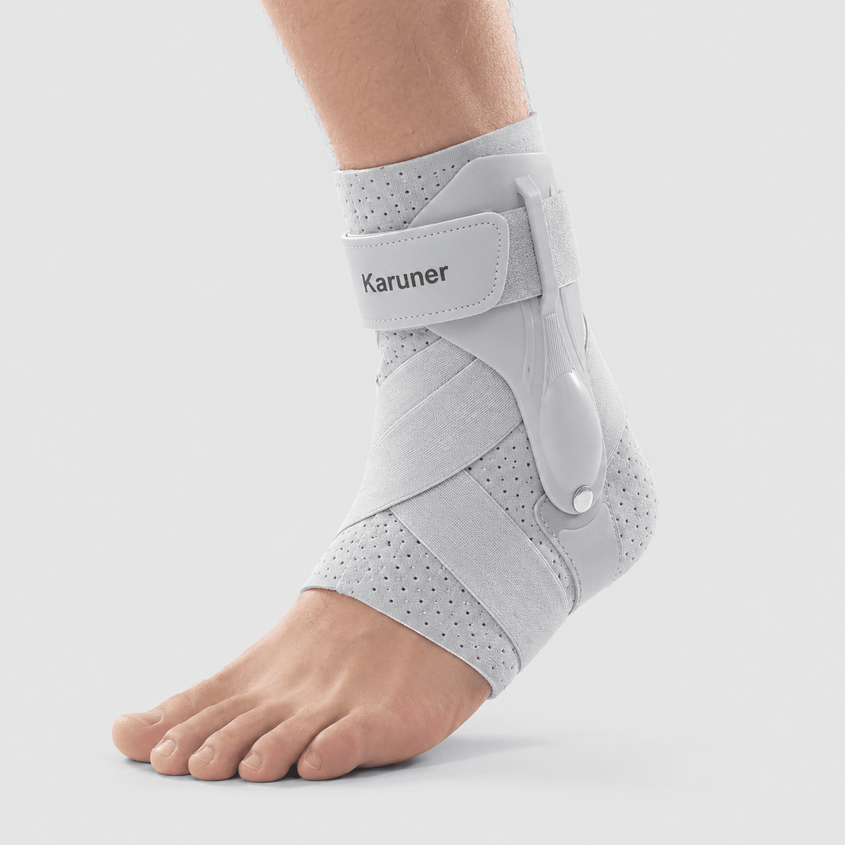 Ankle Brace with Lateral Stabilizers - Low Profile Adjustable