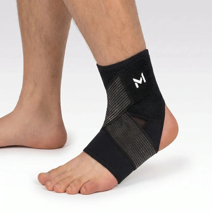 Wraparound Mesh Ankle Brace - Open-Heel Sport Breathable