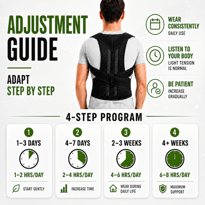 One-Piece Full Back Brace - Complete Spinal Postural Support