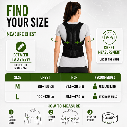 One-Piece Full Back Brace - Complete Spinal Postural Support