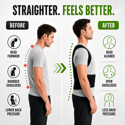One-Piece Full Back Brace - Complete Spinal Postural Support