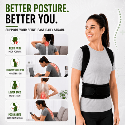 One-Piece Full Back Brace - Complete Spinal Postural Support