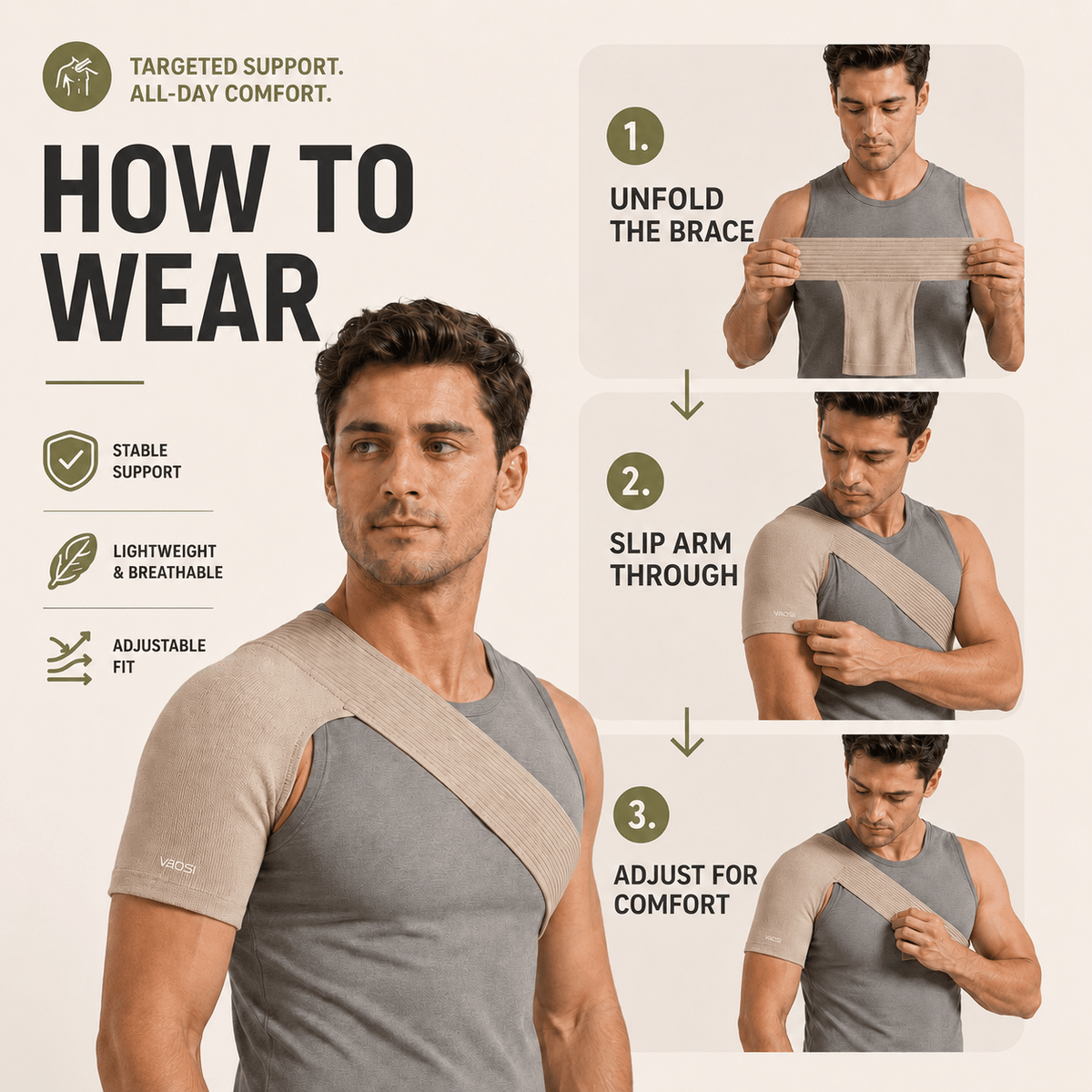 Shoulder & Upper Back Brace Breathable - Pain & Posture Correction