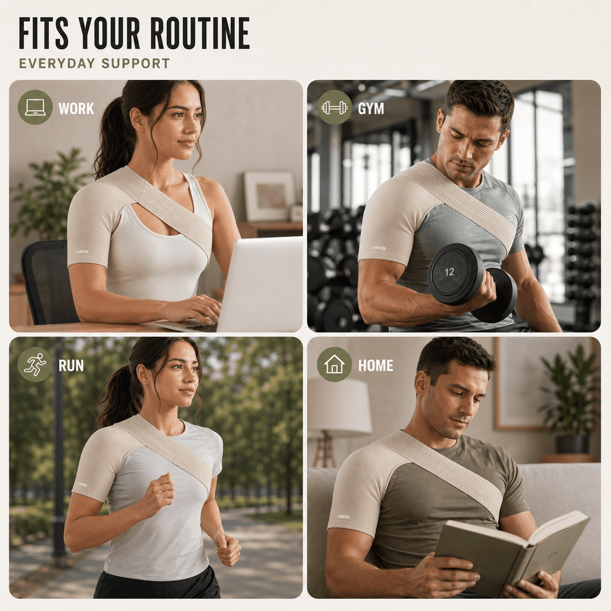 Shoulder & Upper Back Brace Breathable - Pain & Posture Correction