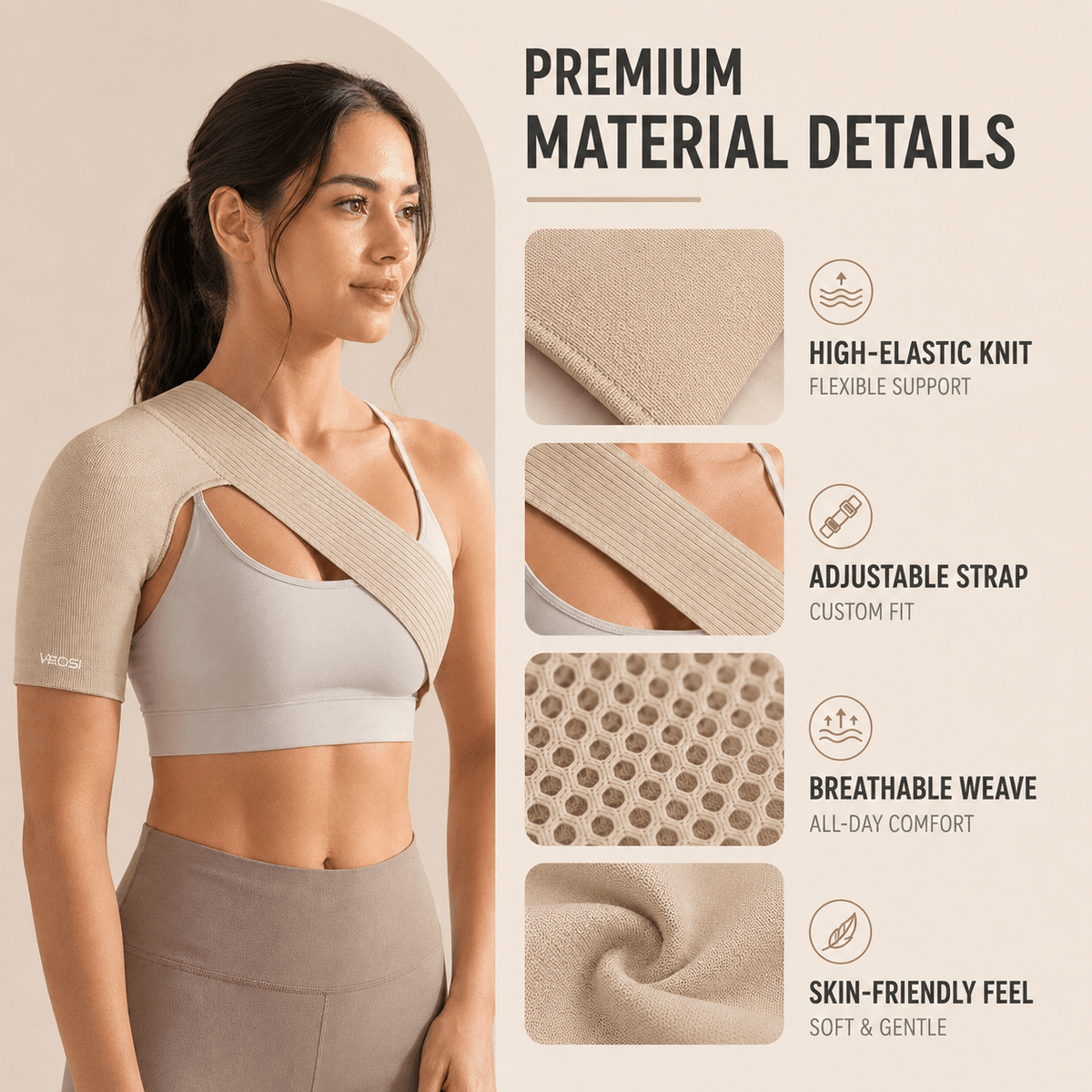 Shoulder & Upper Back Brace Breathable - Pain & Posture Correction