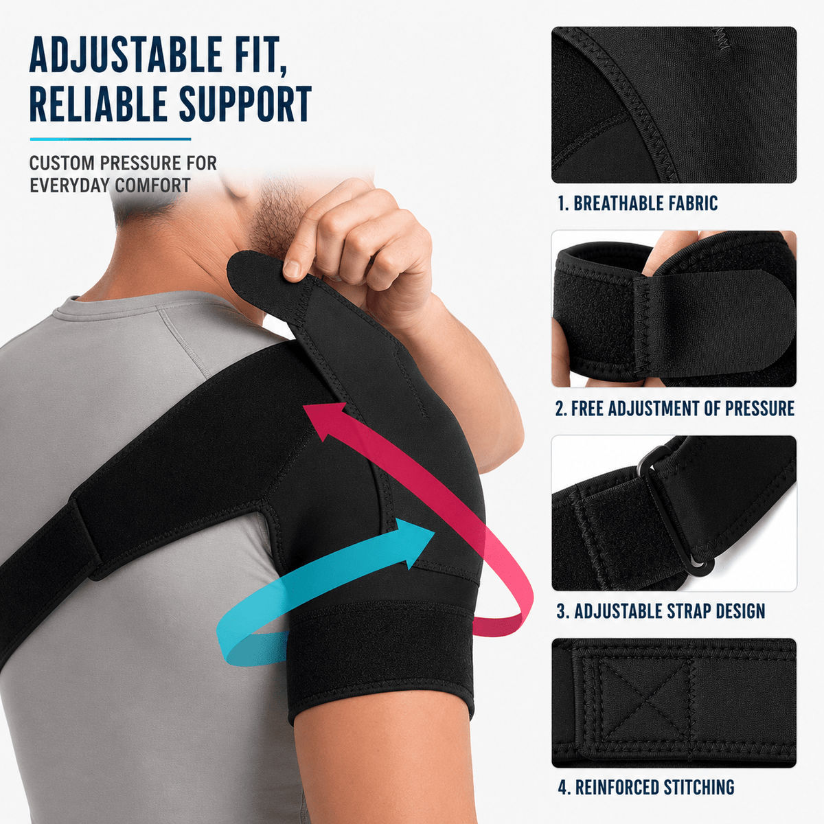 Orthopedic Shoulder Brace Adjustable - Left or Right Choice
