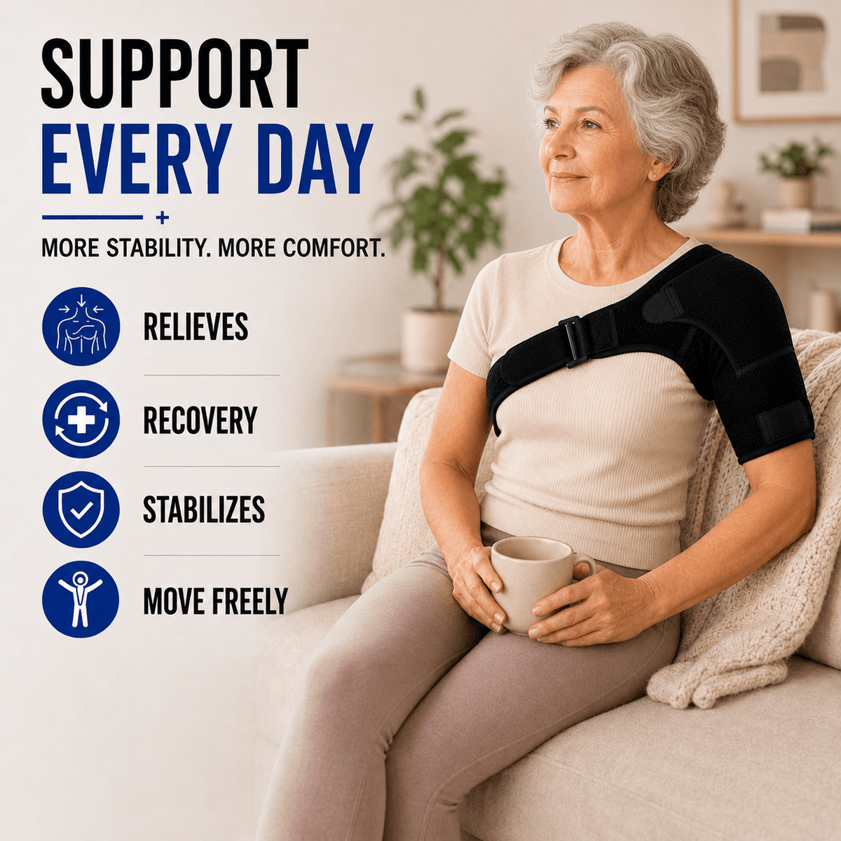 Orthopedic Shoulder Brace Adjustable - Left or Right Choice