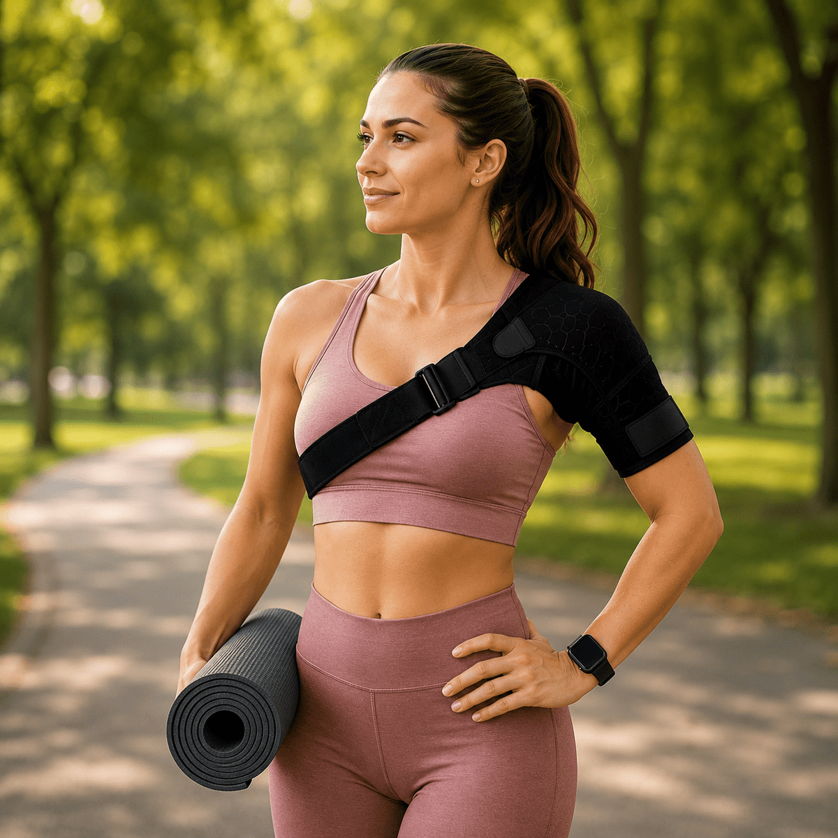 Unilateral Shoulder Brace with Pressure Pad - Adjustable Targeted