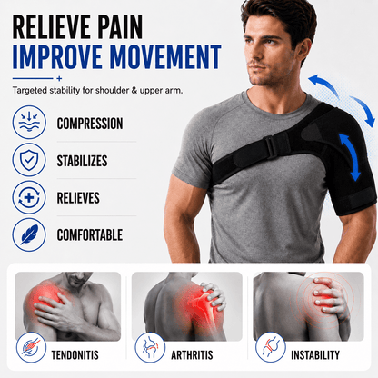 Unilateral Shoulder Brace with Pressure Pad - Adjustable Targeted