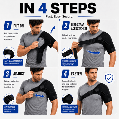 Unilateral Shoulder Brace with Pressure Pad - Adjustable Targeted