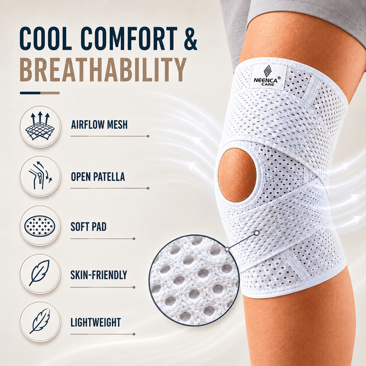 Adjustable Knee Brace with Stabilizers - Sport & Daily Wear