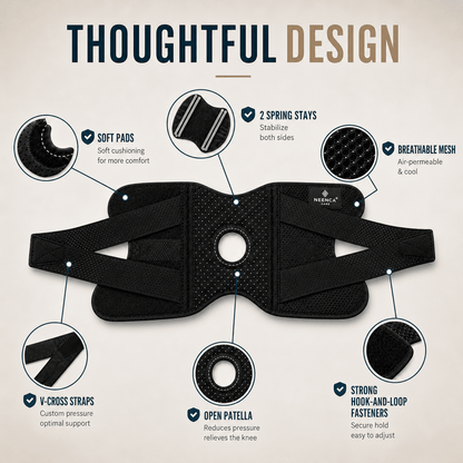 Adjustable Knee Brace with Stabilizers - Sport & Daily Wear