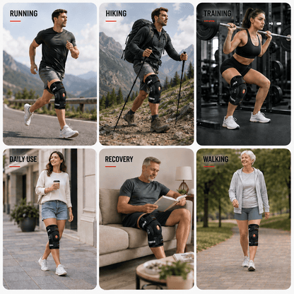 Knee Brace with Stabilizers - Pain Relief & Active Support