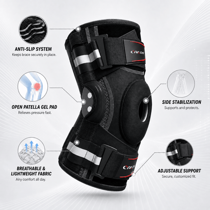 Knee Brace with Stabilizers - Pain Relief & Active Support
