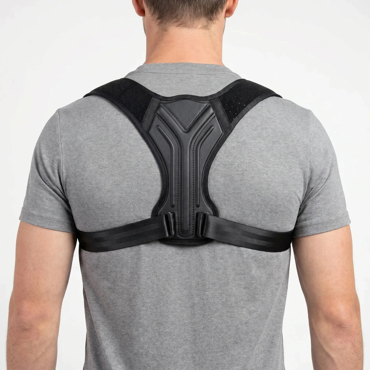 Upper Back Brace Front Closure - Breathable Office & Gym Adjustable