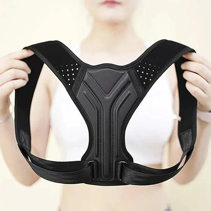Upper Back Brace Front Closure - Breathable Office & Gym Adjustable