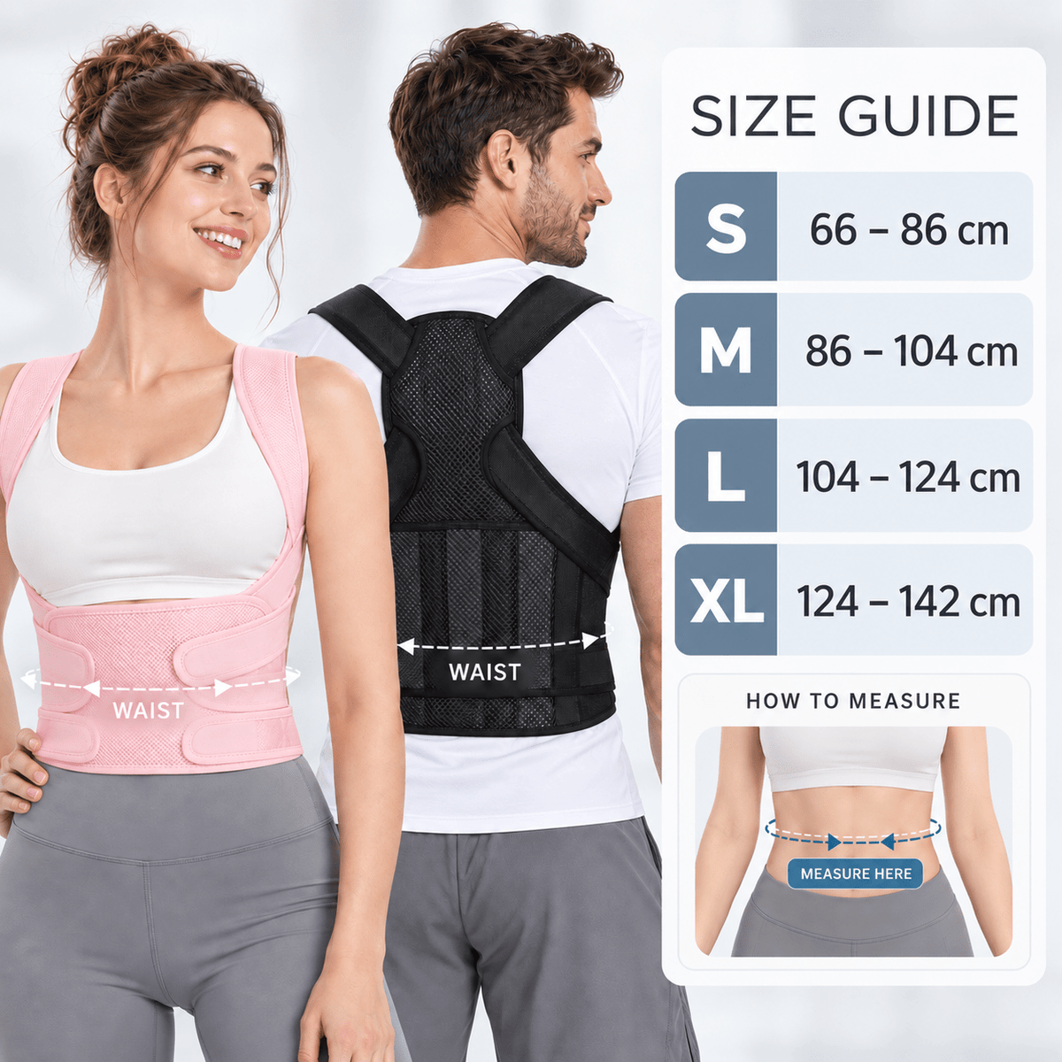 Full Back Posture Brace - Unisex Adjustable Total Support