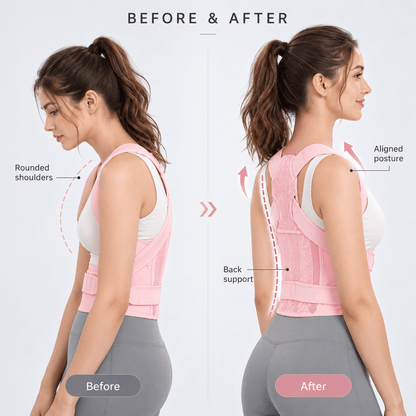 Full Back Posture Brace - Unisex Adjustable Total Support