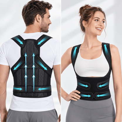 Full Back Posture Brace - Unisex Adjustable Total Support