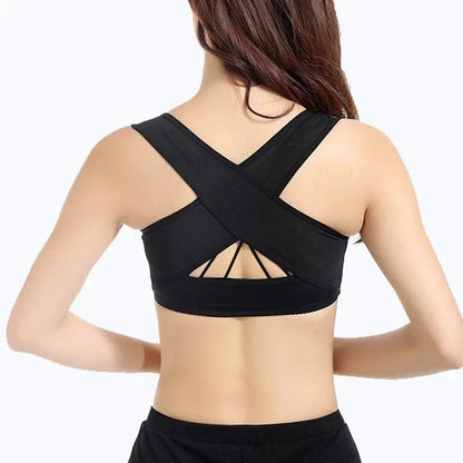 Women's X-Shape Back Brace - Front Closure Elegant Design