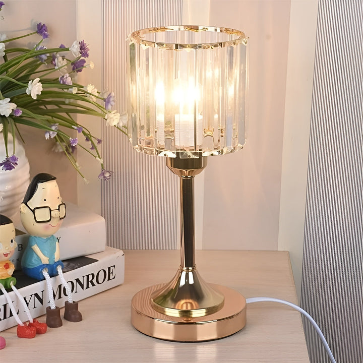 GlowGem Lampe Cristal Nordic LED USB Scintillante | Noir Rond ou Autres Formes