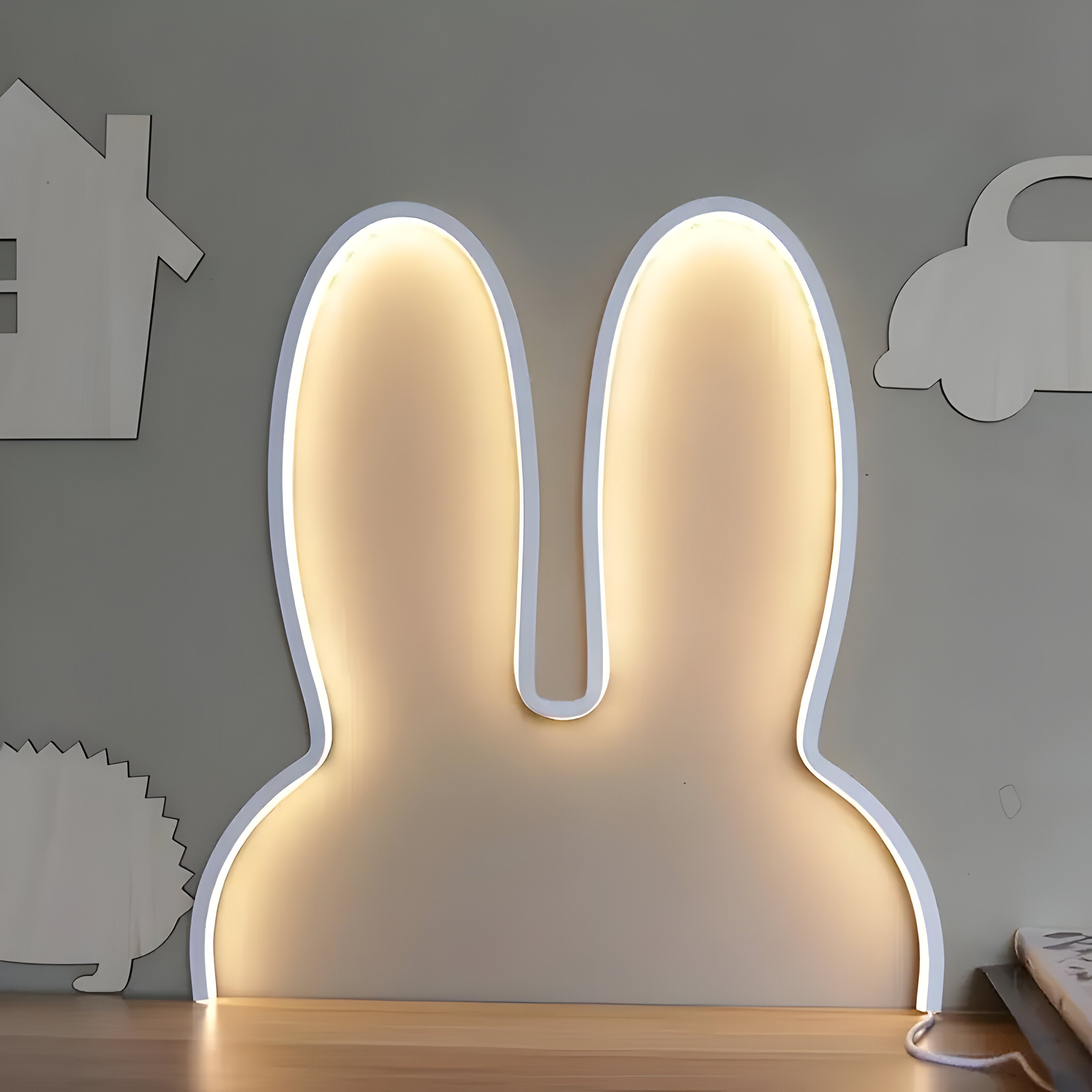 NeonHopper Lampe Néon Lapin Décoratif LED | Éclairage Coloré et Ludique