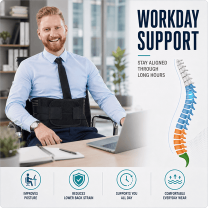 Lumbar Belt - Lower Back Pain Relief & Work Support