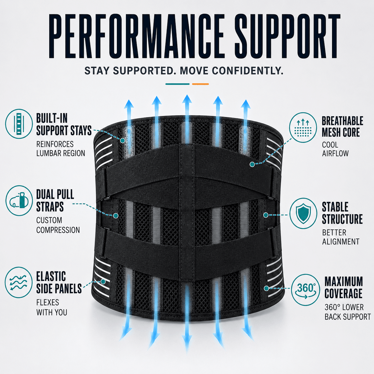 Lumbar Belt - Lower Back Pain Relief & Work Support